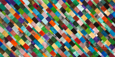 Malerei mit dem Titel "Multicolor patterns" von Mimi Eres, Original-Kunstwerk, Acryl