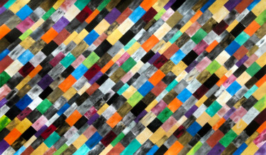 Painting titled "Multicolor patterns…" by Mimi Eres, Original Artwork, Acrylic