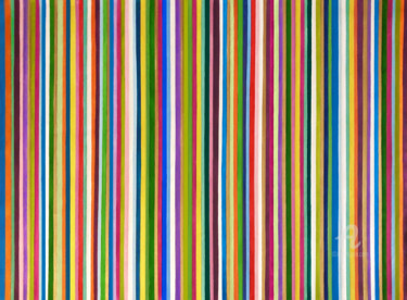 Картина под названием "Stripes 22/20" - Mimi Eres, Подлинное произведение искусства, Акрил