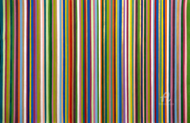 Painting titled "Stripes 22/21" by Mimi Eres, Original Artwork, Acrylic