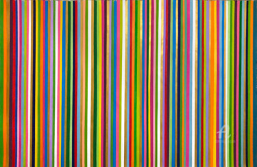 Картина под названием "Stripes 22/25" - Mimi Eres, Подлинное произведение искусства, Акрил