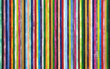 Malerei mit dem Titel "Strings N. 23/02" von Mimi Eres, Original-Kunstwerk, Acryl