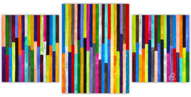 Malerei mit dem Titel "Strings N. 23/10" von Mimi Eres, Original-Kunstwerk, Acryl