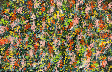 Painting titled "Gardens 23-13" by Mimi Eres, Original Artwork, Acrylic