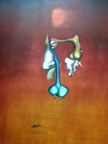 Painting titled "ÇÖL" by Zinhari, Original Artwork