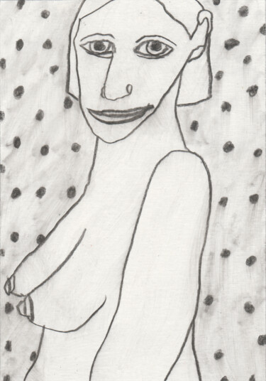 Drawing titled "Nu féminin (PEI 319…" by Ergon, Original Artwork, Conté