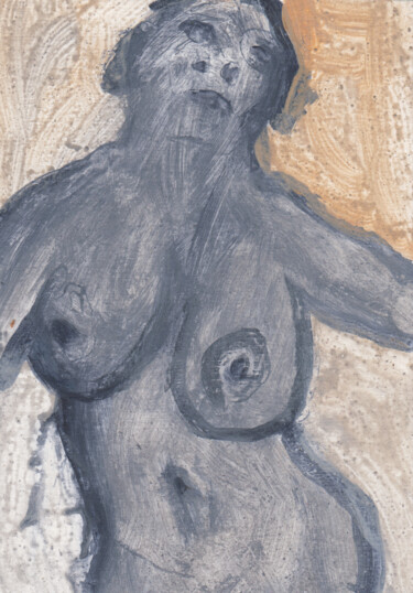 Картина под названием "Nu féminin (PEI 322…" - Ergon, Подлинное произведение искусства, Акрил