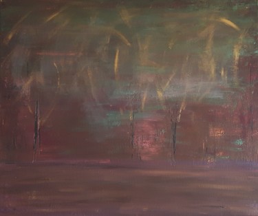 Peinture intitulée "Glowing December Li…" par Erial, Œuvre d'art originale, Acrylique