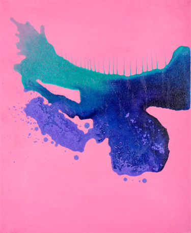 Peinture intitulée "Pink Pulsion" par Maseko, Œuvre d'art originale, Acrylique