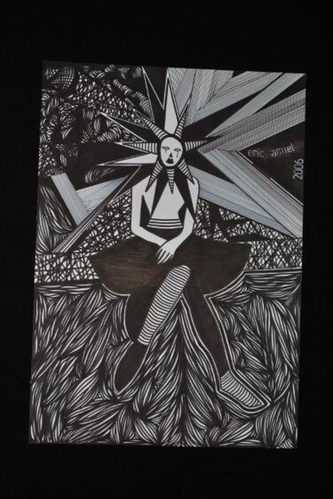 Disegno intitolato "Sorrow" da Eric Amiel, Opera d'arte originale