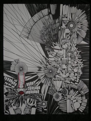 Рисунок под названием "La Machine Infernale" - Eric Amiel, Подлинное произведение искусства