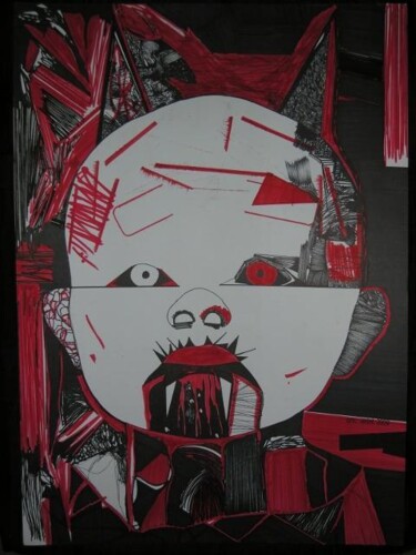 Drawing titled "Hungry" by Eric Amiel, Original Artwork