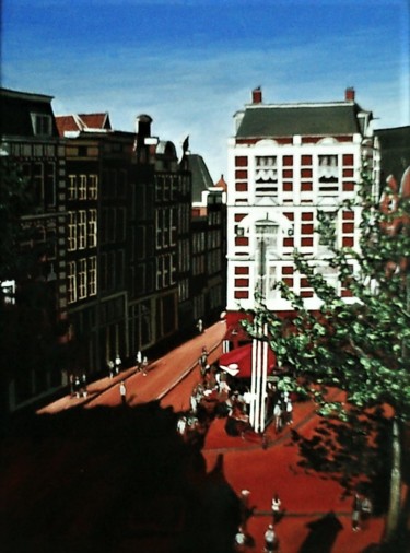 Painting titled "Zeedijk" by Eric Armitage, Original Artwork, Oil