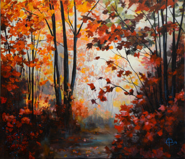 Peinture intitulée "Symphonie d'automne" par Eric Baghtchadjian, Œuvre d'art originale, Acrylique