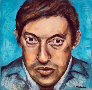 Painting titled "Gainsbourg" by Eric Ballestra, Original Artwork, Oil