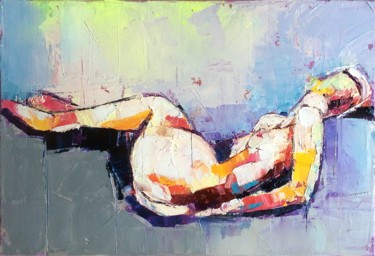 Pintura intitulada "Sieste" por Eric Bertagnoli, Obras de arte originais, Óleo