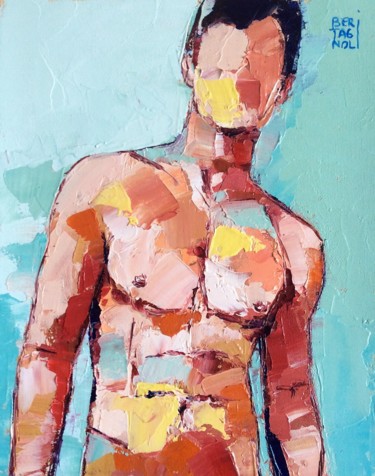 Peinture intitulée "homme" par Eric Bertagnoli, Œuvre d'art originale, Huile