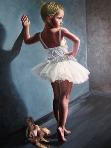 Pintura intitulada "petite danseuse" por Eric Blanchard, Obras de arte originais, Óleo