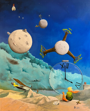 Pintura titulada "Le Petit Prince" por Eric Blondel, Obra de arte original, Acrílico