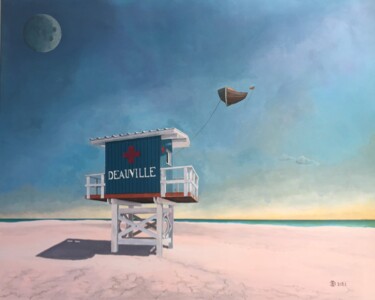 Painting titled "Deauville 3" by Eric Blondel, Original Artwork, Acrylic