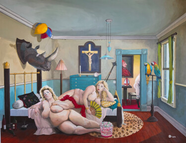 Картина под названием "Confessions" - Eric Blondel, Подлинное произведение искусства, Акрил