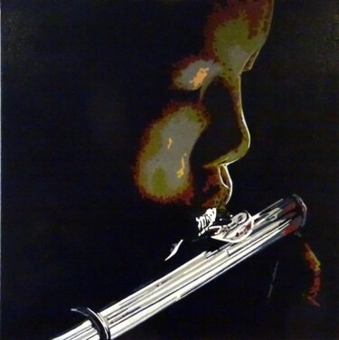 Schilderij getiteld "traversière" door Eric Bourdon, Origineel Kunstwerk, Olie