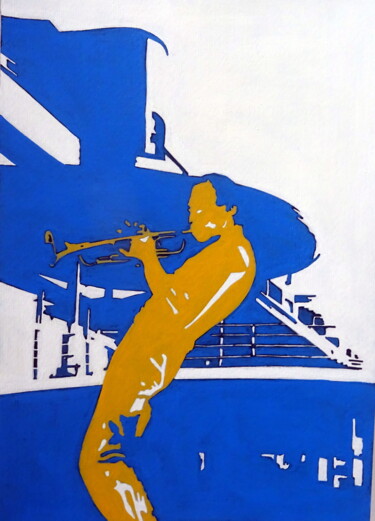 Schilderij getiteld "le Casino" door Eric Bourdon, Origineel Kunstwerk, Olie