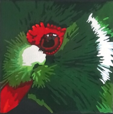 Painting titled "Quetzal" by Eric Bourdon, Original Artwork, Oil