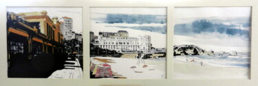 Desenho intitulada "Biarritz la Grande…" por Eric Bourdon, Obras de arte originais, Tinta