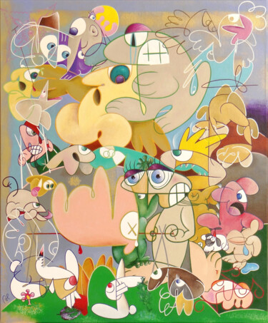 Картина под названием "CARNICA" - Eric Bourdon, Подлинное произведение искусства, Акрил Установлен на Деревянная рама для но…