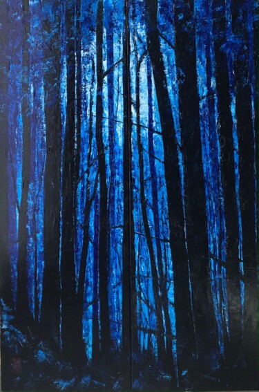 Painting titled "Reflets" by Eric Bourse, Original Artwork, Acrylic