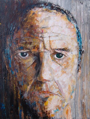 Peinture intitulée "autoportrait" par Eric Bourse, Œuvre d'art originale, Huile