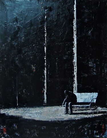 Peinture intitulée "Solitude" par Eric Bourse, Œuvre d'art originale