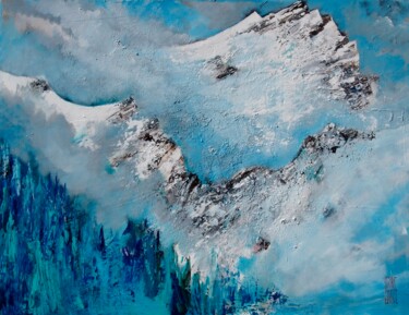 Peinture intitulée "Brume d'altitude" par Eric Bourse, Œuvre d'art originale