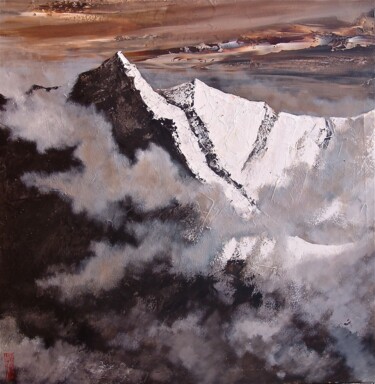 Peinture intitulée "Lumière d'altitude" par Eric Bourse, Œuvre d'art originale