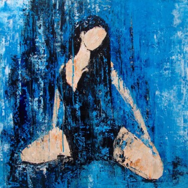 Painting titled "Rêve bleu" by Eric Bourse, Original Artwork, Acrylic
