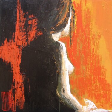 Peinture intitulée "soleil-couchant" par Eric Bourse, Œuvre d'art originale, Acrylique