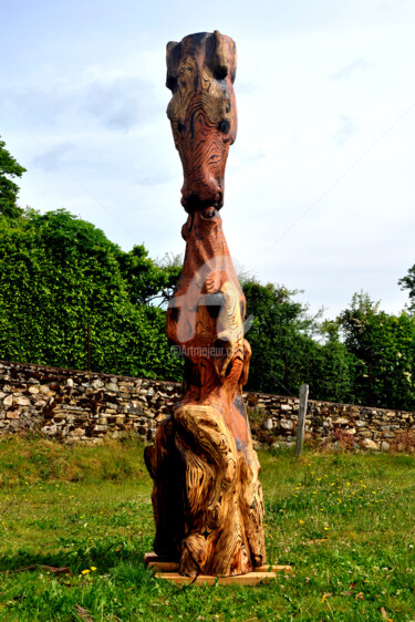 Sculpture intitulée "e-clavel-totem.jpg" par Eric Clavel, Œuvre d'art originale, Bois