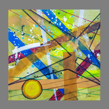 Painting titled "Mixtus" by Eric Daude, Original Artwork, Acrylic Mounted on Wood Stretcher frame