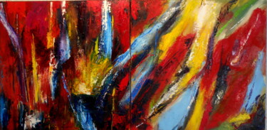 Pintura titulada "couleurs jetées" por Eric Delbos, Obra de arte original, Oleo