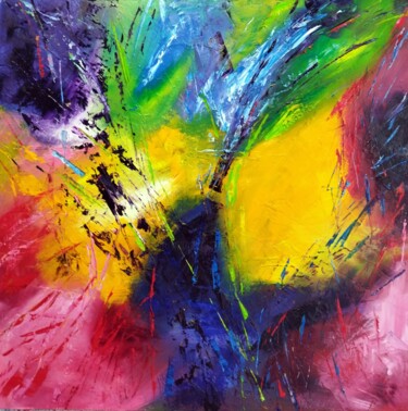 Pittura intitolato "abstract nature 10…" da Eric Delbos, Opera d'arte originale, Olio