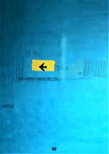 Schilderij getiteld "personal beach ." door Eric Dhulst, Origineel Kunstwerk, Acryl