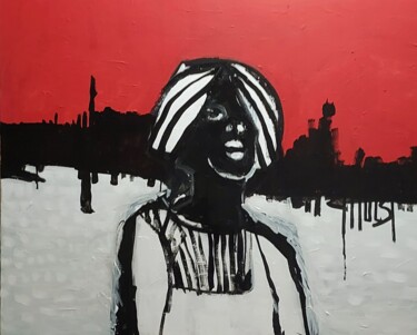 Schilderij getiteld "The Bronx" door Eric Dhulst, Origineel Kunstwerk, Acryl