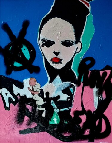 Картина под названием "Punk no dead" - Eric Dhulst, Подлинное произведение искусства, Акрил