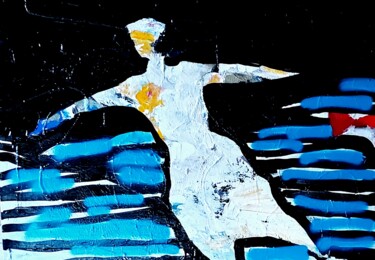 Painting titled "libre como el agua" by Eric Dhulst, Original Artwork, Acrylic