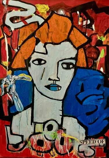 Malerei mit dem Titel "Loo" von Eric Dhulst, Original-Kunstwerk, Acryl