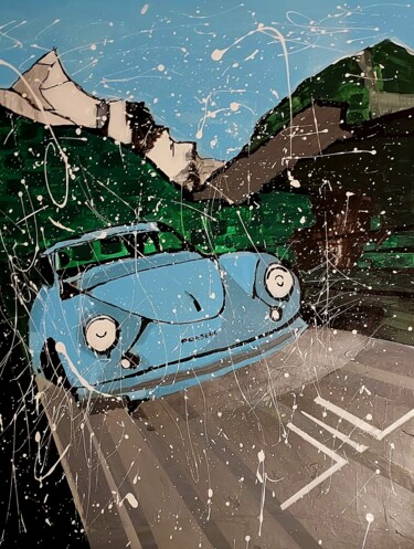 Pittura intitolato "Road to L" da Eric Dhulst, Opera d'arte originale, Acrilico