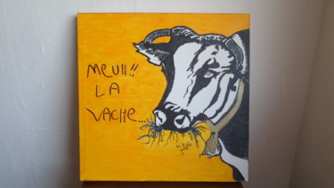 Peinture intitulée "meuh ! la vache" par Eric Escutenaire, Œuvre d'art originale, Acrylique
