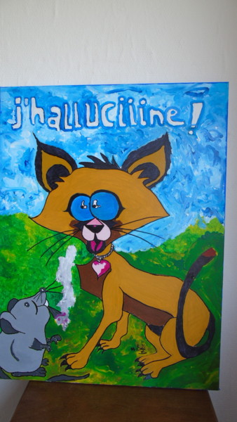 Peinture intitulée "j hallucine" par Eric Escutenaire, Œuvre d'art originale, Acrylique