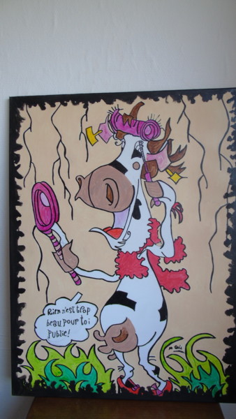 Peinture intitulée "beauté de vache" par Eric Escutenaire, Œuvre d'art originale, Acrylique